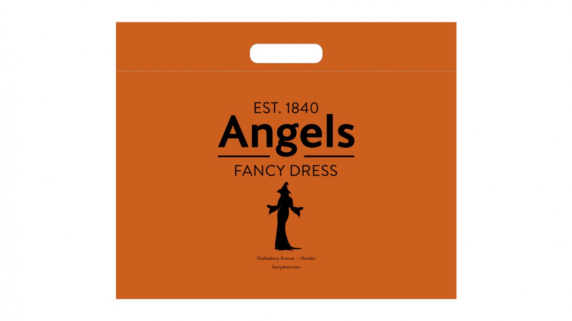 Angels-Rebrand-Rudd-Studio-Halloween carrier bag