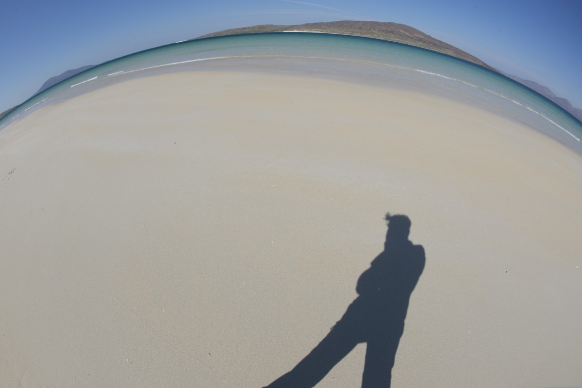 Selfie on Luskentyre Beach near Seilebost, South Harris